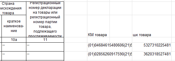 Хедо конвертация, как указать коды маркировки и штрихкод у товара